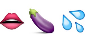 suggestive aubergine emoji